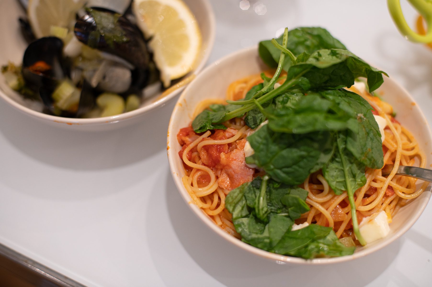 ムール貝とトマトパスタ