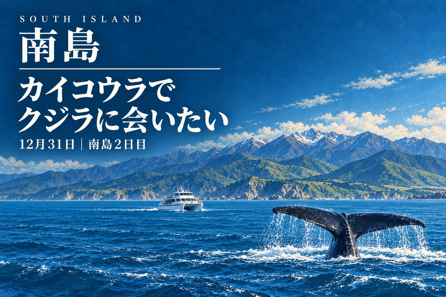 カイコウラでクジラに会いたい｜12月31日の予定 ― 記事のカバー写真