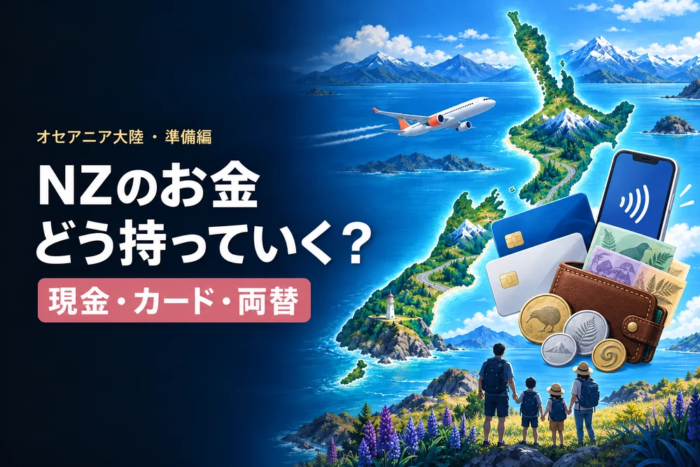 お金はどう持っていく？ ― 手数料が安いデビット vs 還元が強いクレカ（NZ準備） ― 記事のカバー写真